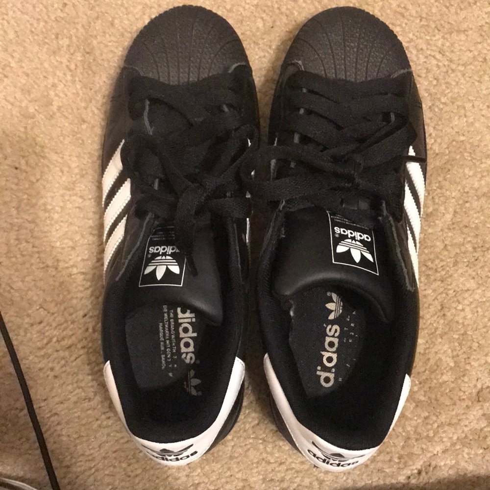 Adidas Black and White shell toes